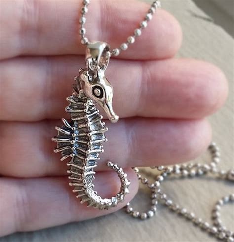 sterling silver seahorse charm